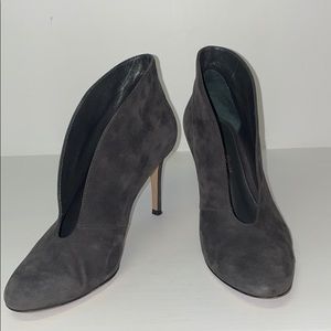 Gianvito Rossi Suede V Ankle Bootie
